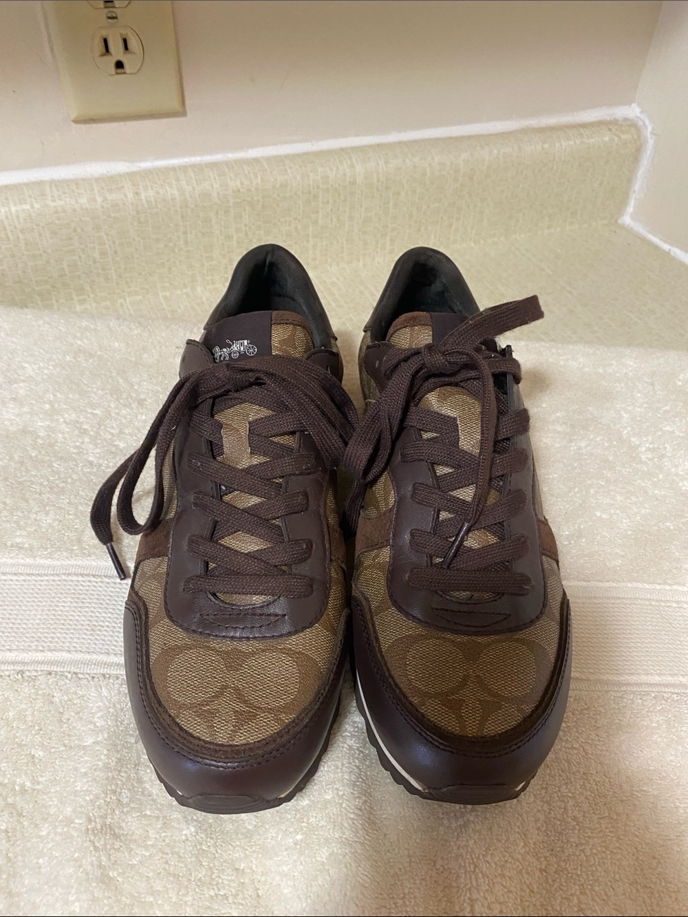 Coach Brown Monogram Sneakers